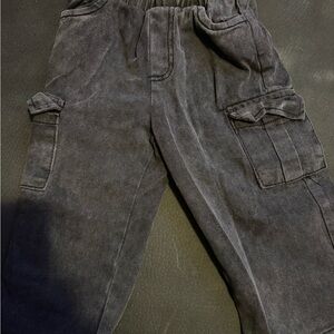 SHEIN Kids Dark Gray Cargo Pants